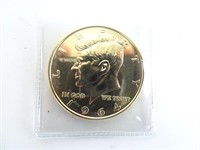 JFK 1 oz Copper Coin - Plated in 24k Gold