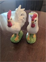 Chicken and rooster small figurines