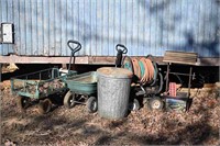 Garden Wagons, Hose Reel, Trash Bin