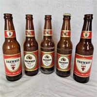 5 South Bend Drewrys Beer Bottles Empty