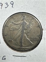 1939 Silver Walking Liberty Half-Dollar