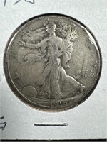 1938 Silver Walking Liberty Half-Dollar