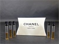 Five Chanel Sample Perfume Bottles