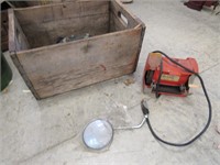 wood crate,grinder & mirror