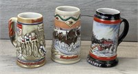 BUDWEISER COLLECTIBLE BEER STEINS OLYMPICS CHRISTM