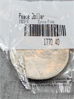 1923-S Peace Dollar, Extra fine