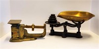 Antique Brass Hat Creek WY Postal & Candy Scales