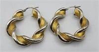 Milor Italy Sterling Pierced Earrings 8.5g