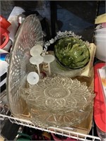 glass platters and bowls