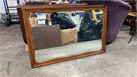 Vintage Wood Framed Mirror 45”x29.5”
