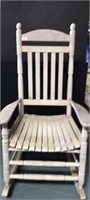 White rustic rocking chair