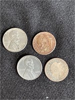 STEEL PENNIES, BARBER DIME, ROOSEVELT DIME