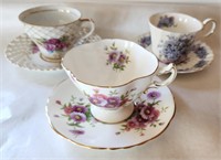 Lot of 3 teacups