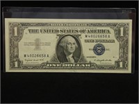 $1 1957A SILVER CERT. (CU)