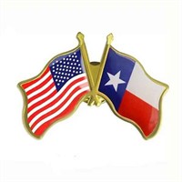 Qty of 3 American Flag / Texas Flag Lapel Pins NE