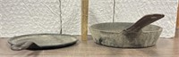 9" cast iron skillet & 10” cast iron frying pan