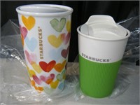 2 count new Starbucks Travel Mugs