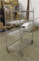 Steel Wire Shelving Unit on Wheels, Approx