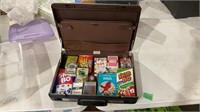 Briefcase full of playing cards