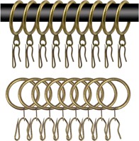 60 Pcs Metal Curtain Rod Rings