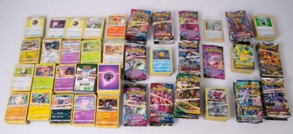 Lot of Assorted Pokemon Cards, Mostly 2020s.