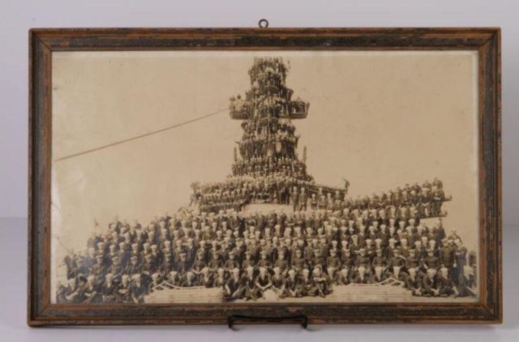 Antique Photograph of U.S. Naval Unit, Framed.