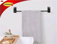 Command Bath Matte Black Towel Bar