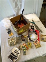 Box Full Of Random Garage Supplies.