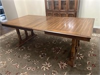 Traditional Mid Century Dining Table w/ 3 Leaves