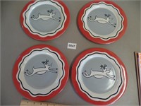 4 Reindeer Plates