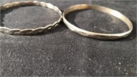2 Mexico silver bracelets