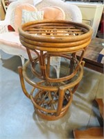PAIR OF BAMBOO TABLES