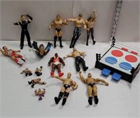 Group of wrestler figures