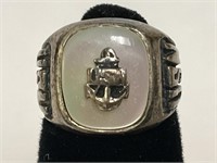 Sterling U.S. Navy Mini Ring Pendant 3.4gr TW