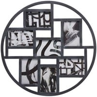 Melannco 22-inch Round 7-opening Plastic Collage