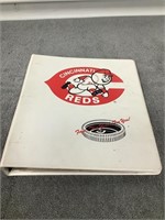 Reds Binder w/ 1990 Yearbook, Autographs, Cards,