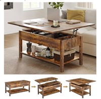 FABATO Lift Top Coffee Table, 4-in-1