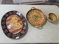 3 Ornate Decorative Hosting Serving Dishes