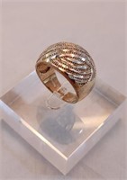 SA Canada. 925 silver gold plated ring size 8.75