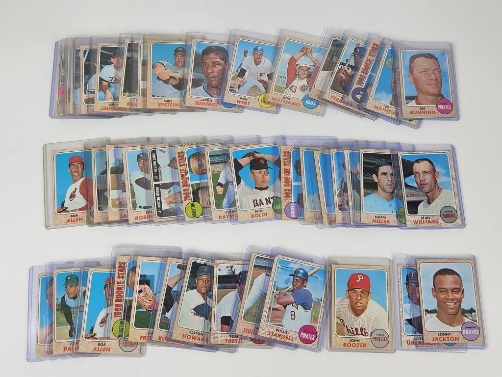 ASSORTMENT OF 1968 TOPPS BASEBALL CARDS