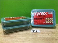 4pc Pyrex Store It! Glass Storage Dishes lot of 2