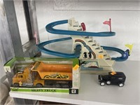 Rolling penguin toy, heavy truck, car coin bank