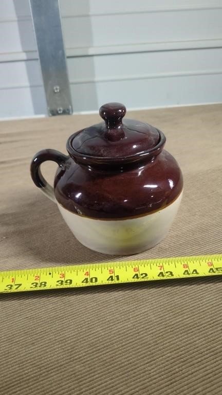 STONEWARE BEAN CROCK