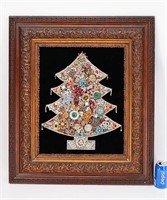 Gorgeous Brooch Christmas Tree Art Framed