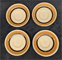 4 Vintage Momoyama Stoneware Saucers B