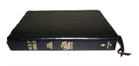 King James Bible black genuine leather cover