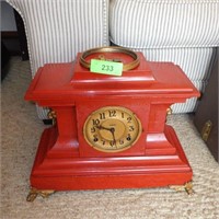 VINTAGE PAINTED EASTLAKE MANTLE CLOCK (NO GLASS)>>