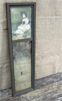 Trumeau mirror w/ very antiqued glass approx