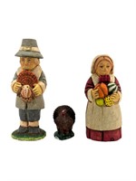 Lot of 3 Bethany Lowe Thanksgiving Figures