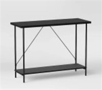 Wood & Metal Console Table-Black